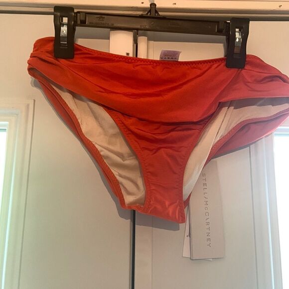 NWT Stella McCartney Draped classic bikini size M orange - Picture 2 of 10